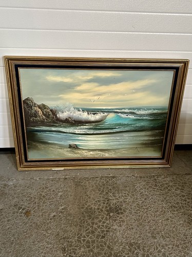 Grande huile sur - grande, marine