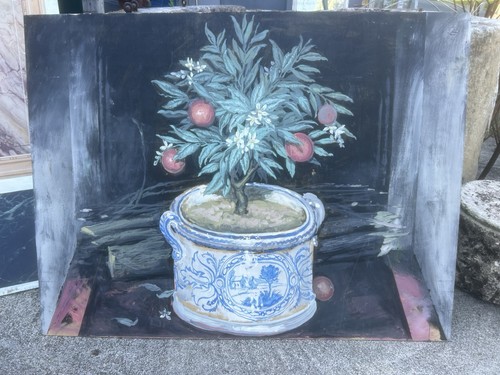 Grande peinture ancien - ancien, patine
