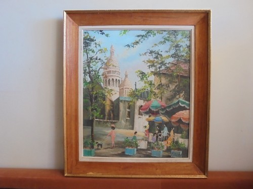 Grand tableau huile sur - , toile