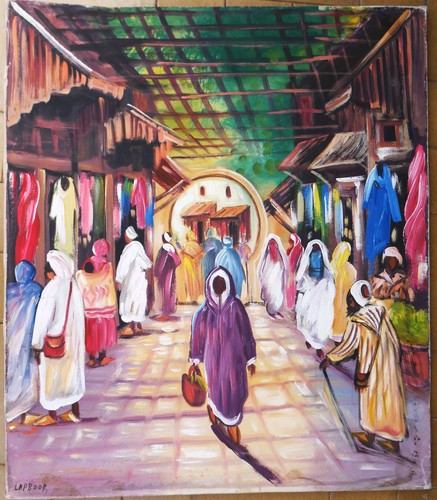 Grand tableau orientaliste - tableau,