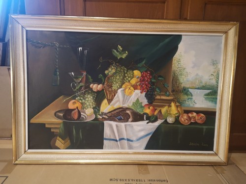 Grand tableau nature morte - tableau, hst