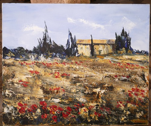 Grand tableau signé - tableau,
